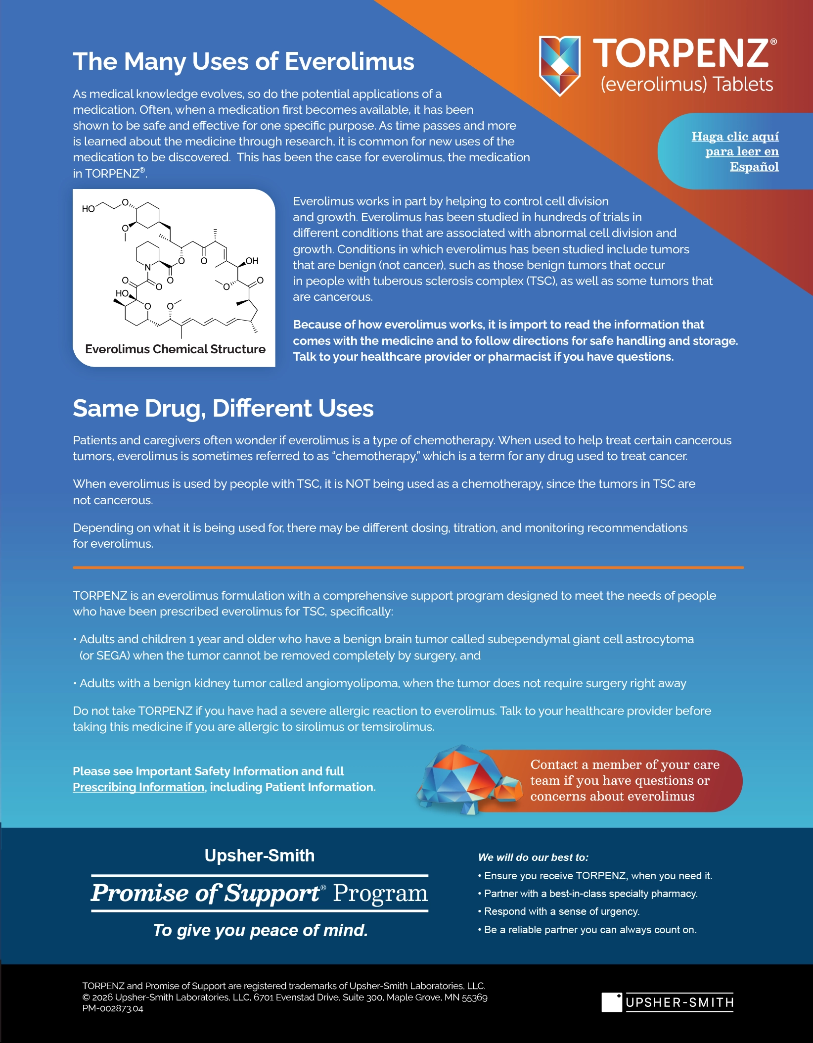 Many Uses of Everolimus information sheet